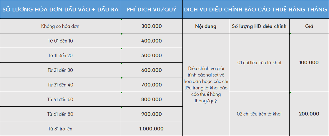 bang gia dich vu bao cao thue thang 2